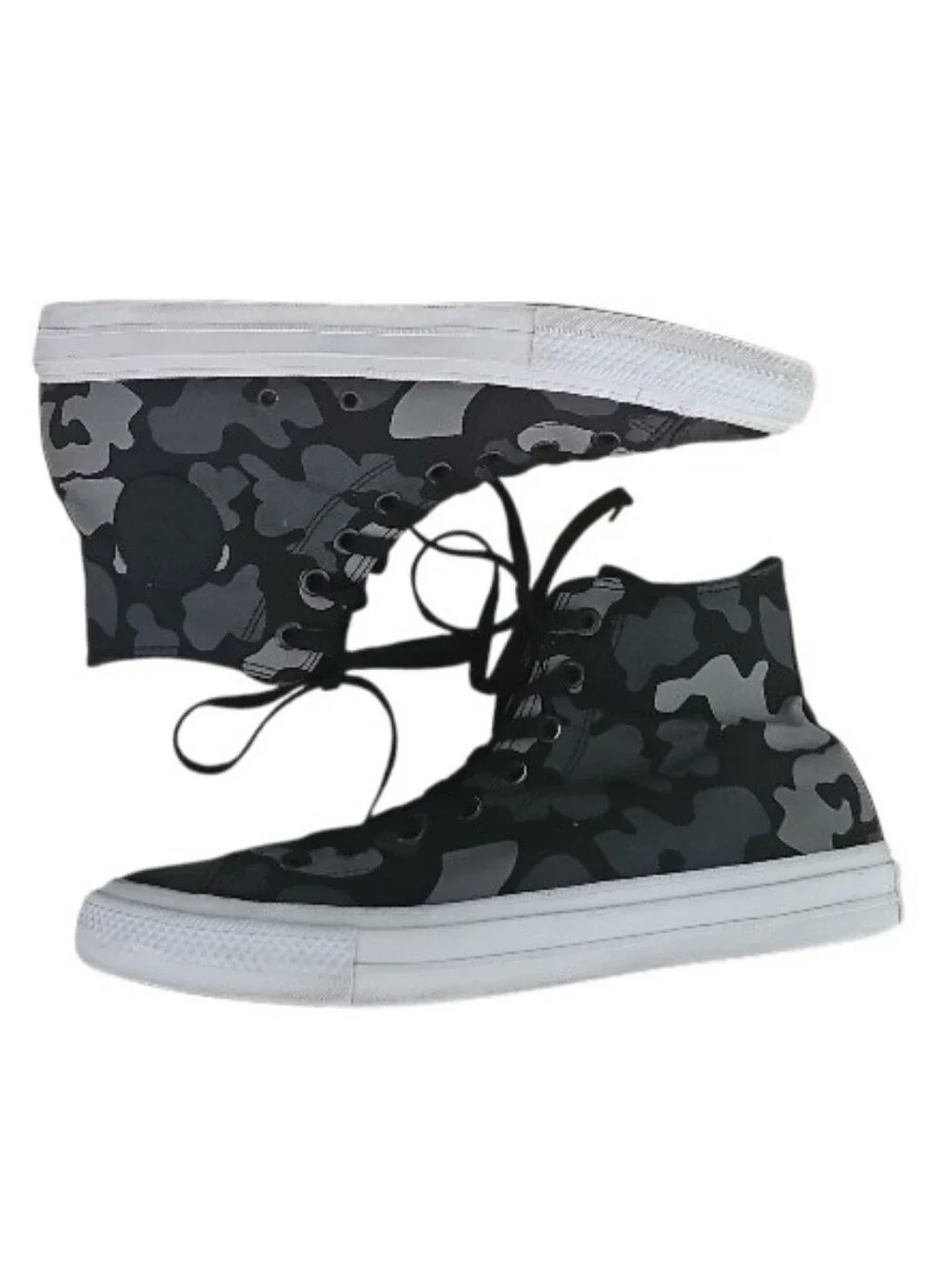 Converse Chuck Taylor II Camo High Top Sneakers Men 10.5 Black Gray Camo Shoes - Picture 9 of 15